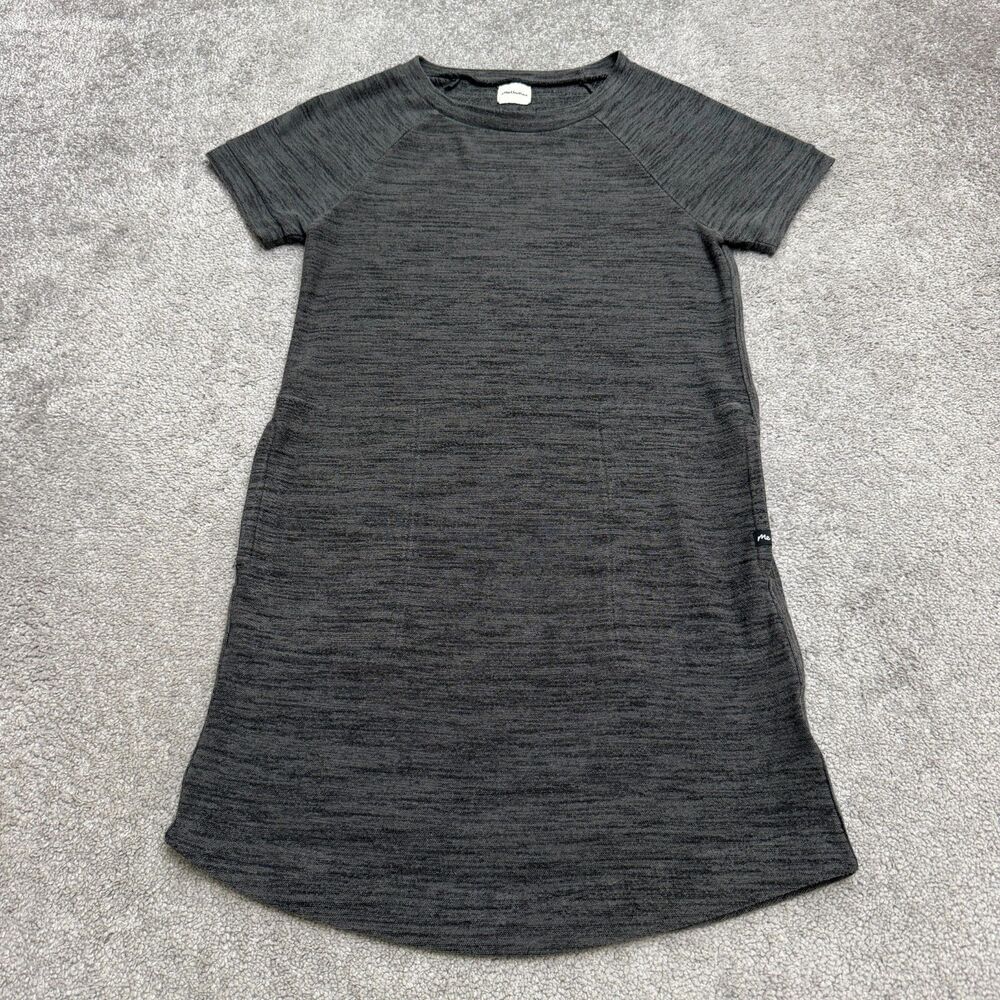 MeUndies T-Shirt Dress Womens XS Heather Gray French Terry Pockets Super Stretch
